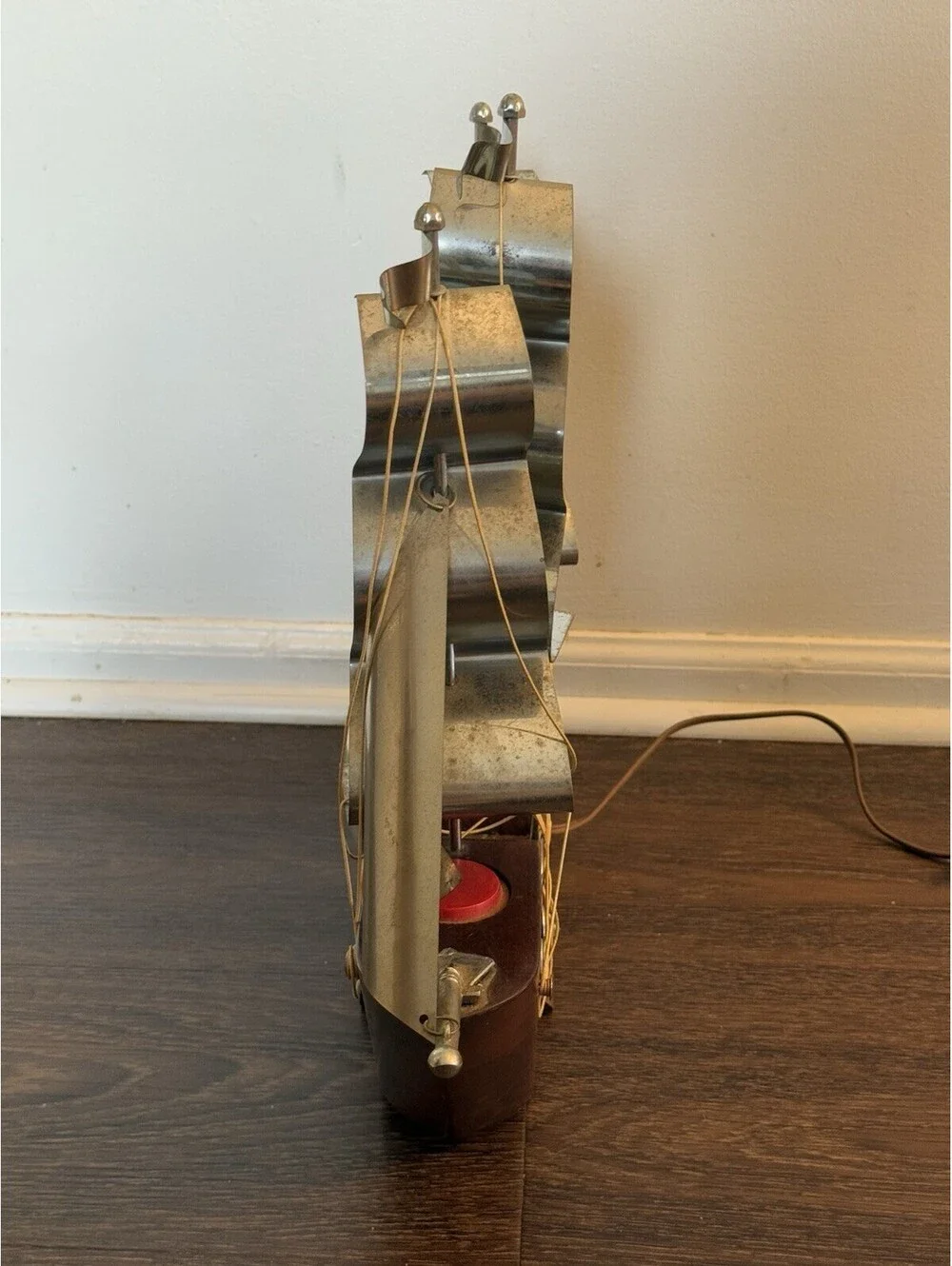 Vintage United Model 811 Clipper Ship Electric Mantel Clock MCM Nautical USA